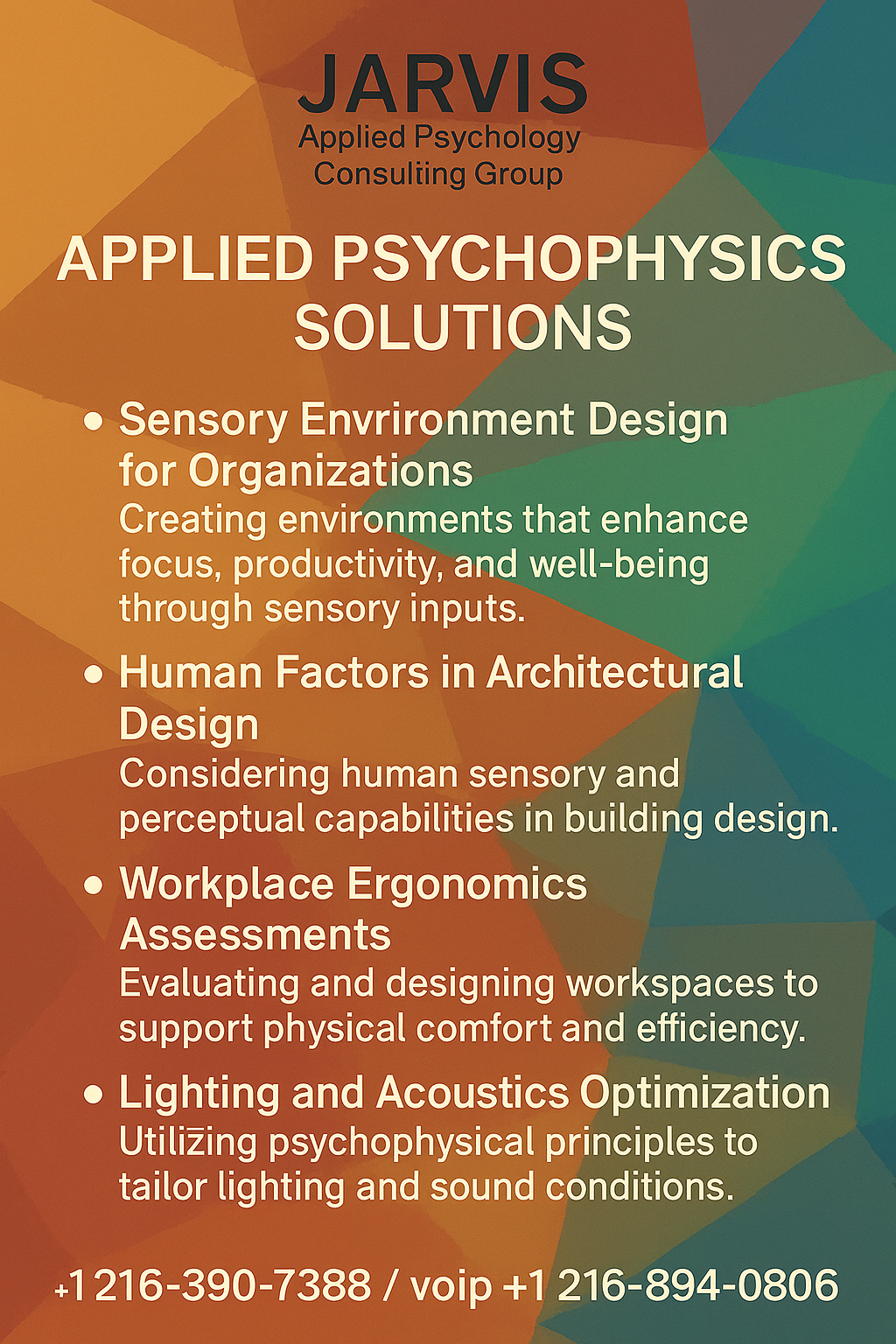 Consulting Services Special ORCRF Hourly Rate - 50% Reduction by JARVIS Applied Psychology Consulting Group - Donated Goods & Services