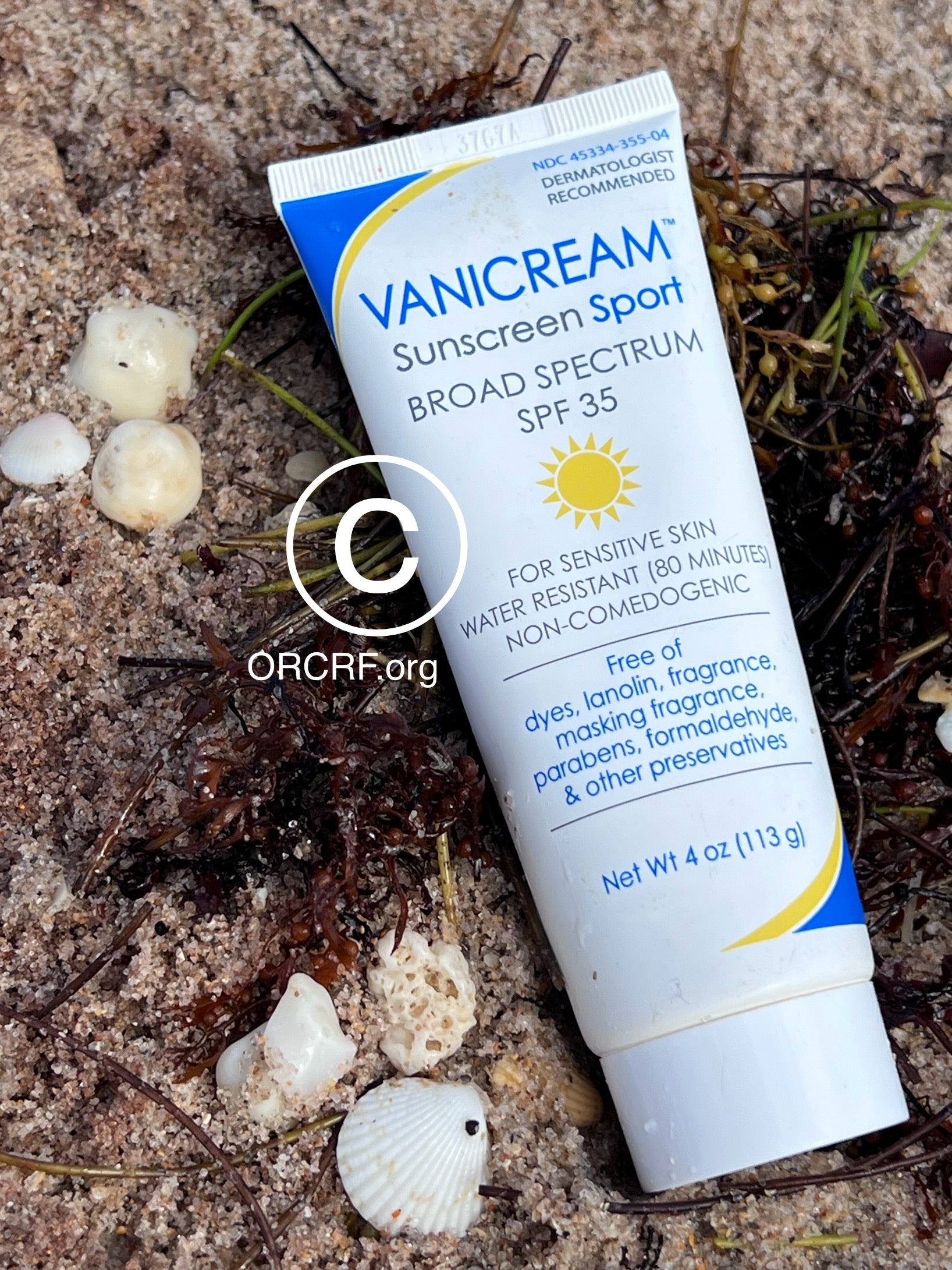 Vanicream SPORT SPF 35+ Water Resistant Broad-Spectrum SUNSCREEN for SENSITIVE SKIN - Supporting ORCRF.org