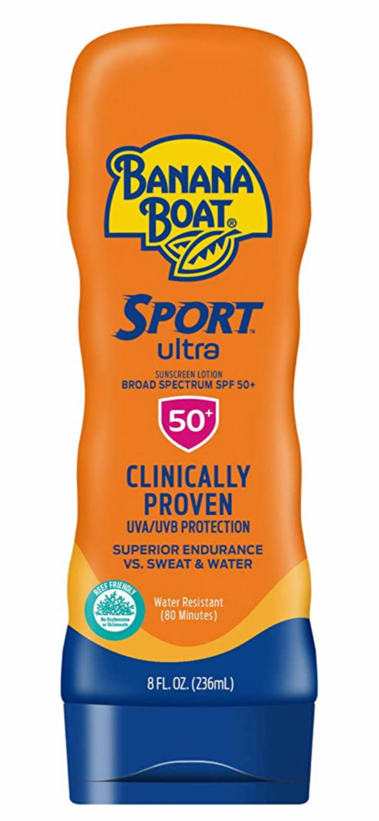 Banana Boat Sport Ultra SPF 50 Sunscreen Lotion 8oz Oxybenzone Free Sunscreen, Sunblock Lotion, Water Resistant - Supporting ORCRF.org