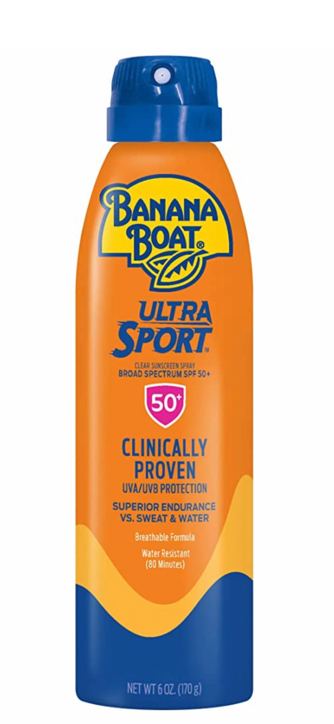 Banana Boat Sport Ultra SPF 50 Sunscreen Spray 8oz Oxybenzone Free Sunscreen, Sunblock Spray, Water Resistant - Supporting ORCRF.org