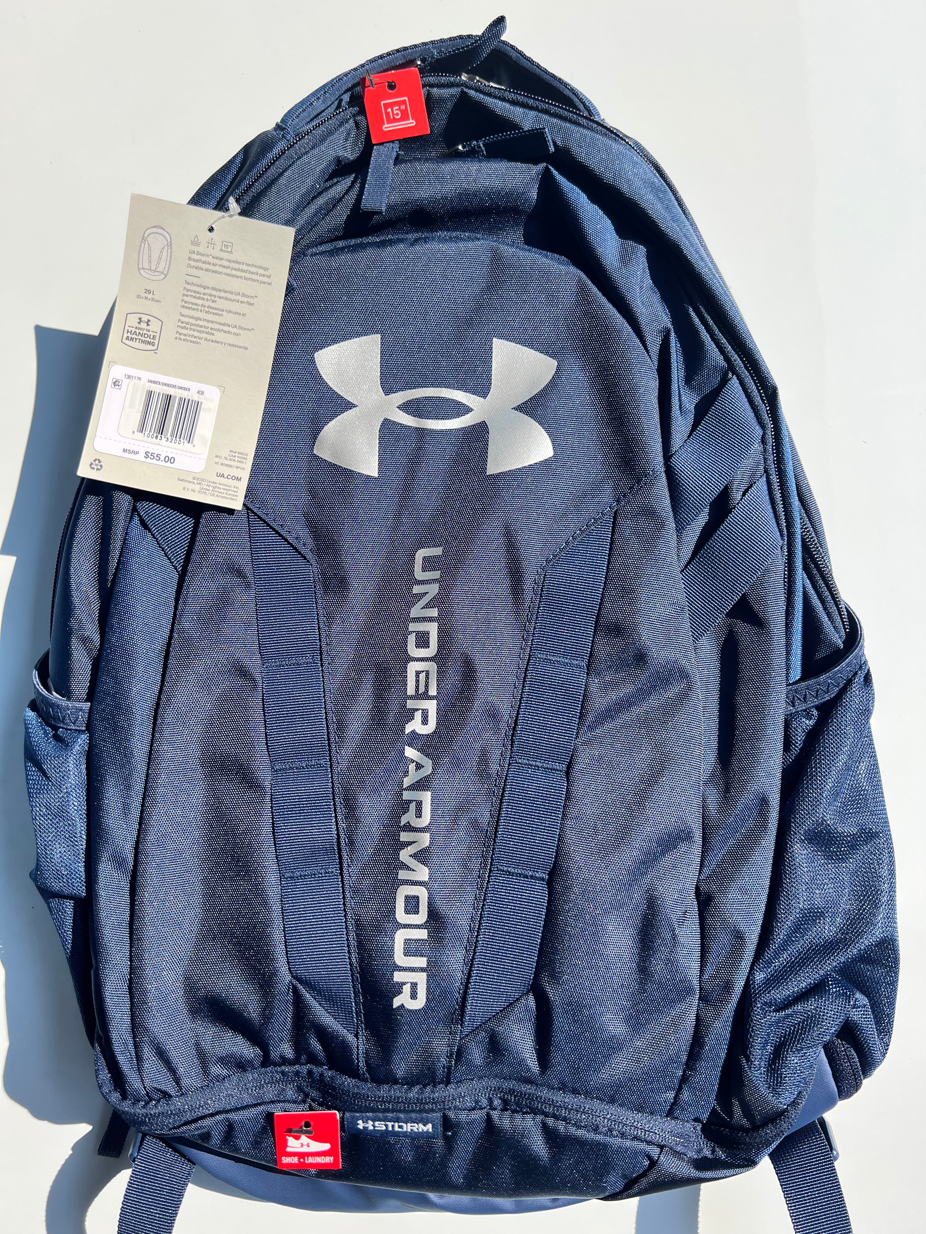 Under Armour Adult Hustle 5.0 Backpack , Blue, One Size Fits All - Donated Goods & Services
