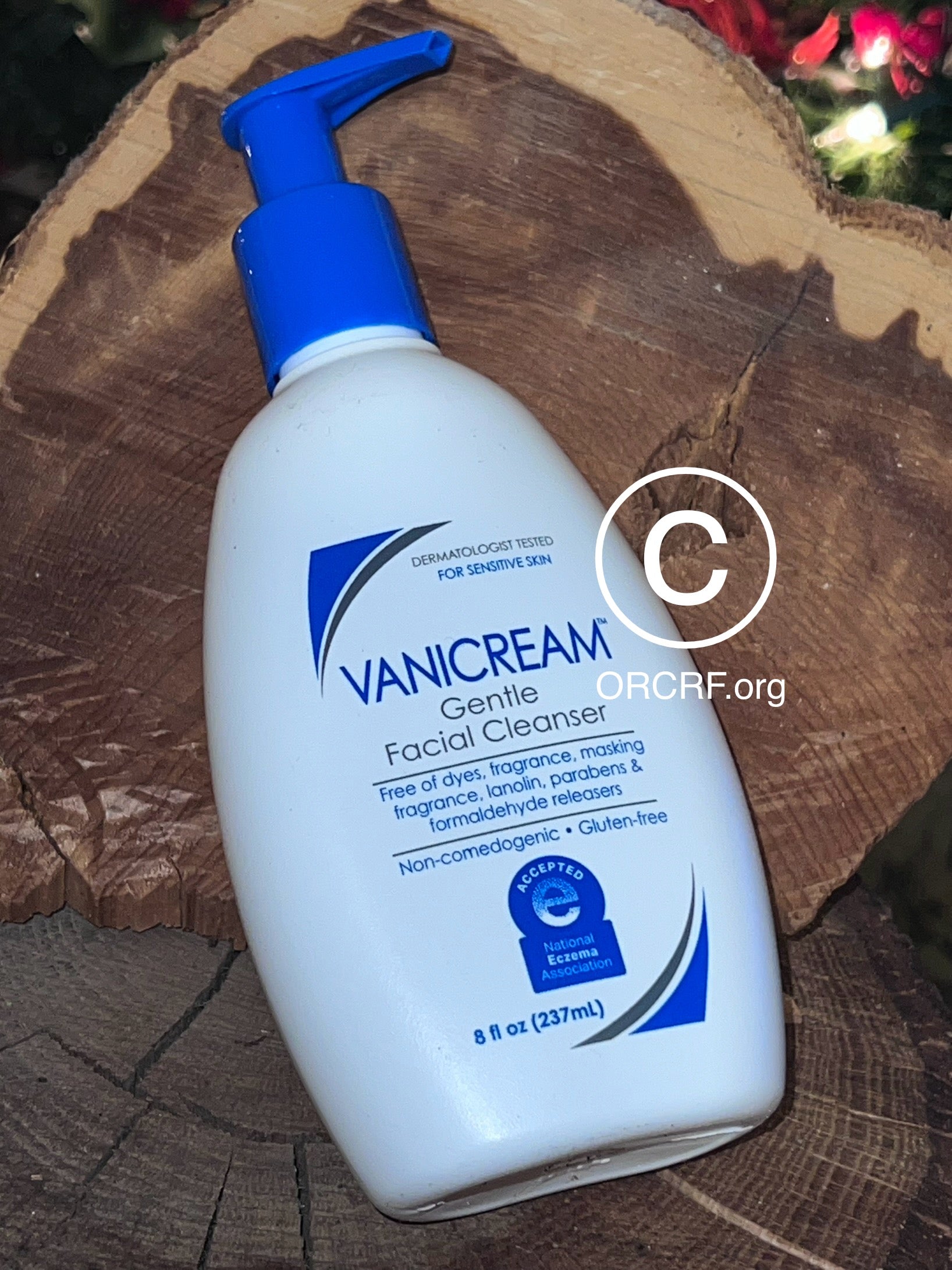 Vanicream GENTLE FACIAL CLEANSER with PUMP DISPENSER for SENSITIVE SKIN 8 fl oz Formulated Without Common Irritants for Those with Sensitive Skin - Supporting ORCRF.org