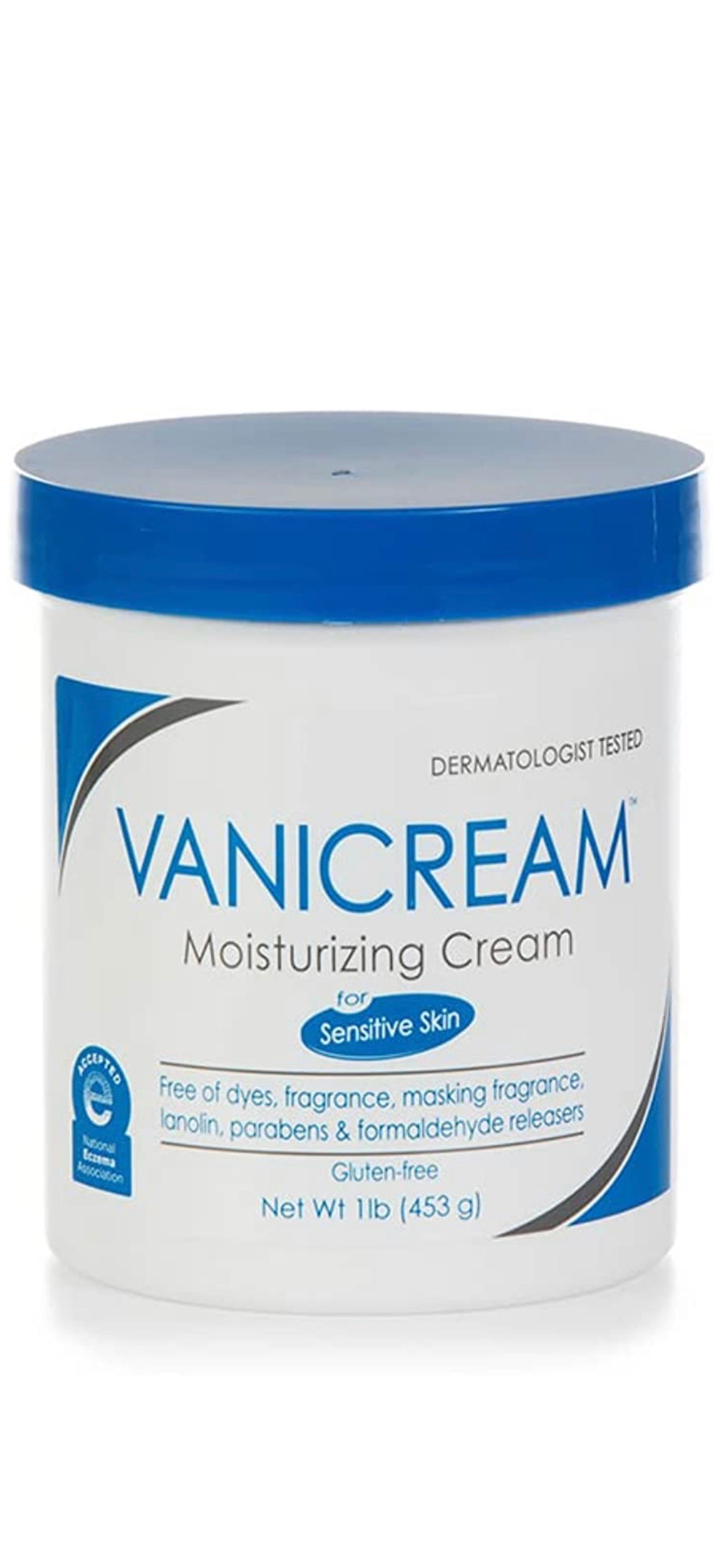 Vanicream MOISTURIZING SKIN CREAM REFILL for SENSITIVE SKIN - 16 fl oz (1 lb) - Moisturizer Formulated Without Common Irritants for Those with Sensitive Skin - Supporting ORCRF.org